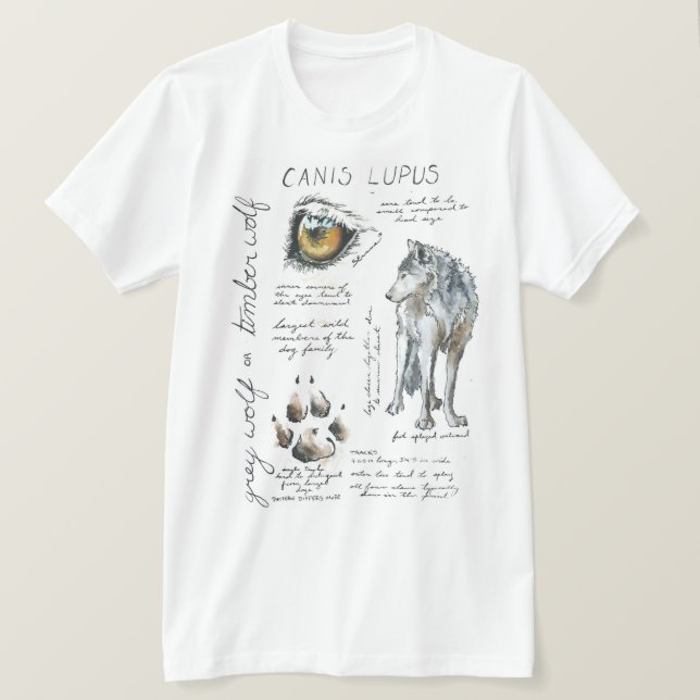Camiseta del ilustracion del lobo del lupus de (Anverso del diseño)