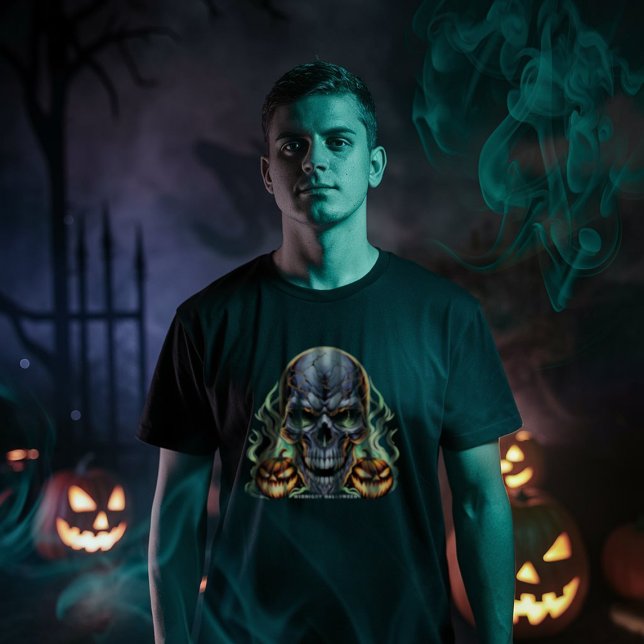 Camiseta del Ilustracion Skull Midnight Halloween (Subido por el creador)