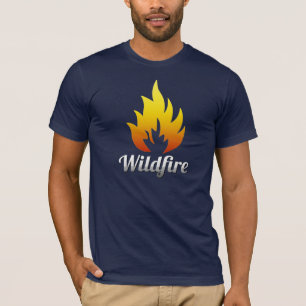 Camiseta del incendio fuera de control
