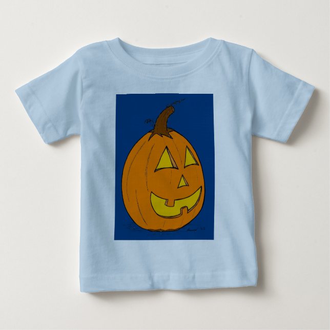 Camiseta del infante azul Jack o' Lantern (Anverso)