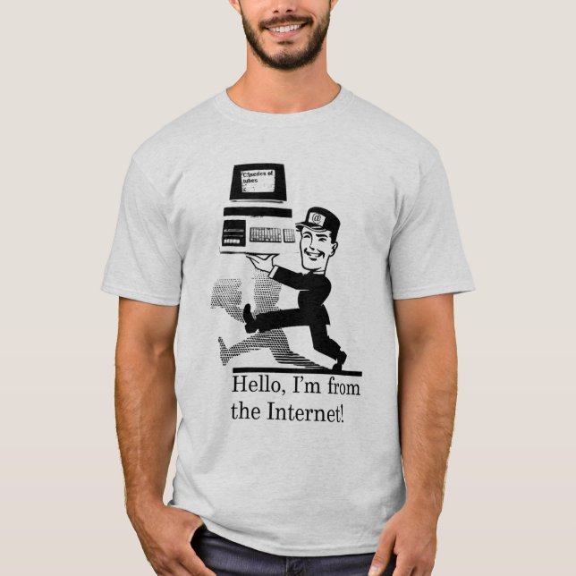 Camiseta Del Internet (gris) (Anverso)