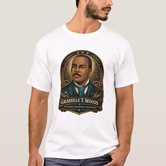 Camiseta del inventor Granville T. Woods (Anverso)