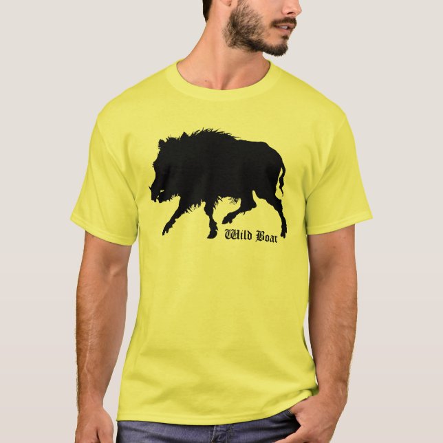 Camiseta del jabalí del grabado alemán antiguo (Anverso)