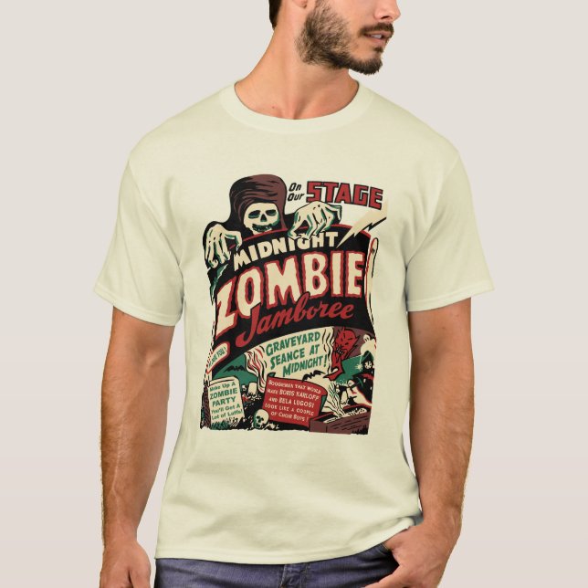 Camiseta del "Jamboree de medianoche del zombi" (Anverso)
