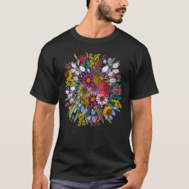 Camiseta del jardín de flores silvestres de verano