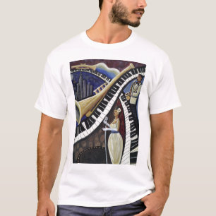 Camiseta del jazz del claro de luna