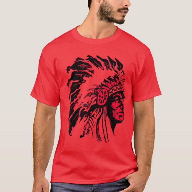 Camiseta del jefe indio del nativo americano del (Anverso)