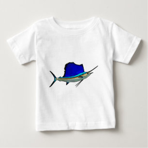 Camiseta del jersey de la multa del bebé del pez