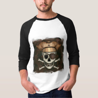Camiseta del jersey del cráneo del pirata