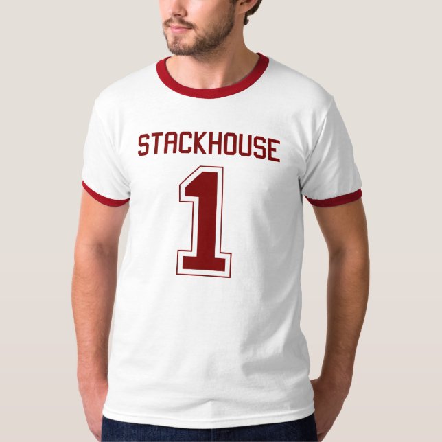Camiseta del jersey del fútbol de Stackhouse #1 (Anverso)