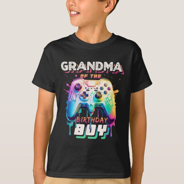 Camiseta Del Juego De Videojuegos Familiares De Cumpleaños  (Anverso)