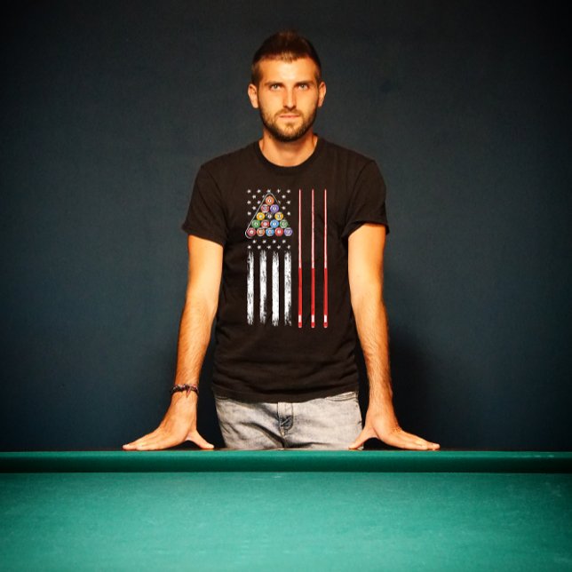 Camiseta del jugador de billar de bandera estadoun (Subido por el creador)