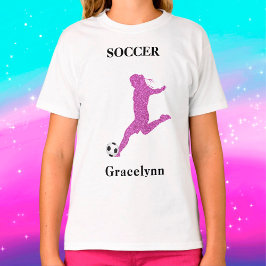 Camiseta del jugador de fútbol astuto chica