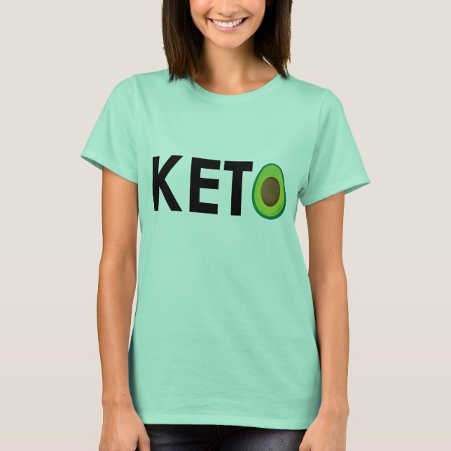 Camiseta del KETO de la verde menta de las señoras (Anverso)