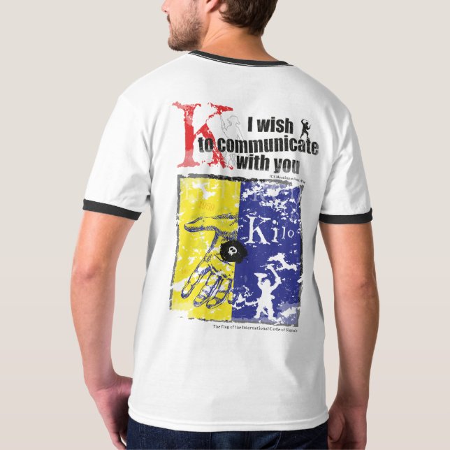 Camiseta del kilo de la bandera "K" del ICS - (Reverso)