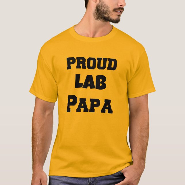 Camiseta del laboratorio - papá orgullosa del (Anverso)