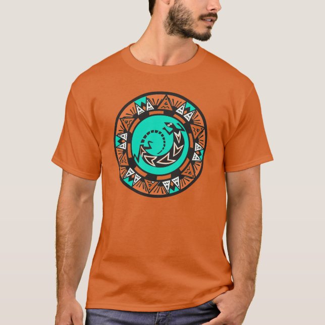 Camiseta del lagarto de la mandala del NATIVO (Anverso)