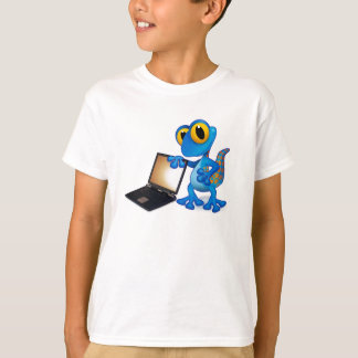 camiseta del lagarto del ordenador portátil