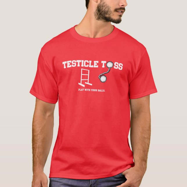 Camiseta del lanzamiento del testículo (Anverso)