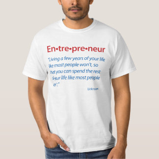 Camiseta del lema de la definición del empresario