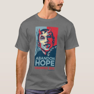 Camiseta del lema de la esperanza del abandono de