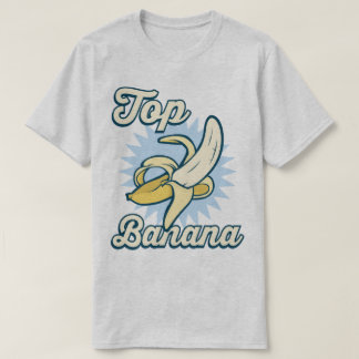 Camiseta del lema retro número uno del mejor banan