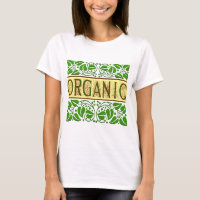 Camiseta del lema verde orgánico