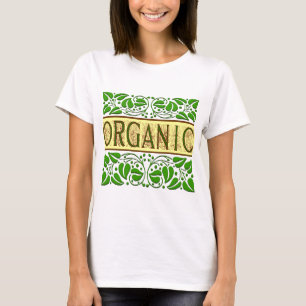 Camiseta del lema verde orgánico