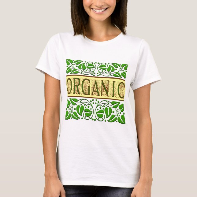 Camiseta del lema verde orgánico (Anverso)