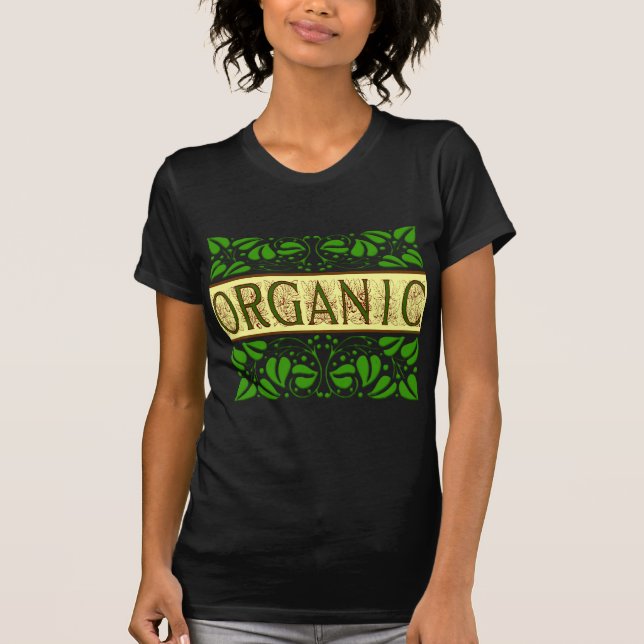 Camiseta del lema verde orgánico (Anverso)