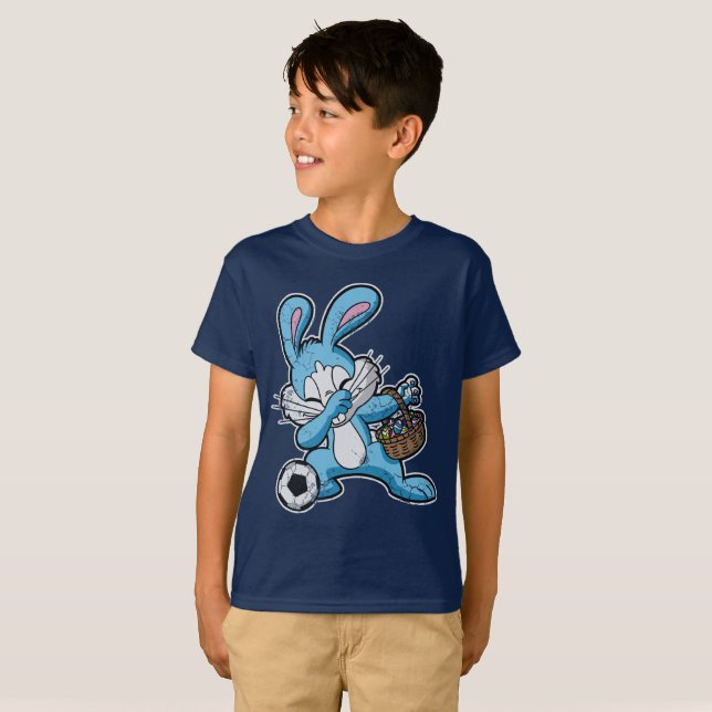 Camiseta del lenguado del fútbol del conejito de (Anverso completo)