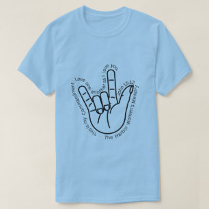 Camiseta del lenguaje de Rótulo de amor