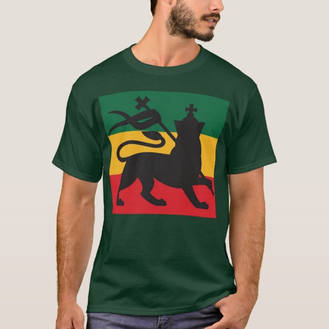Camiseta del León de Judá Rastafari (Anverso)