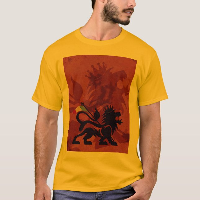 Camiseta del león de Ras del oro
