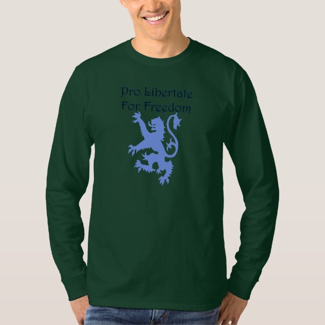 Camiseta del león del lema de Escocia Wallace de (Anverso)