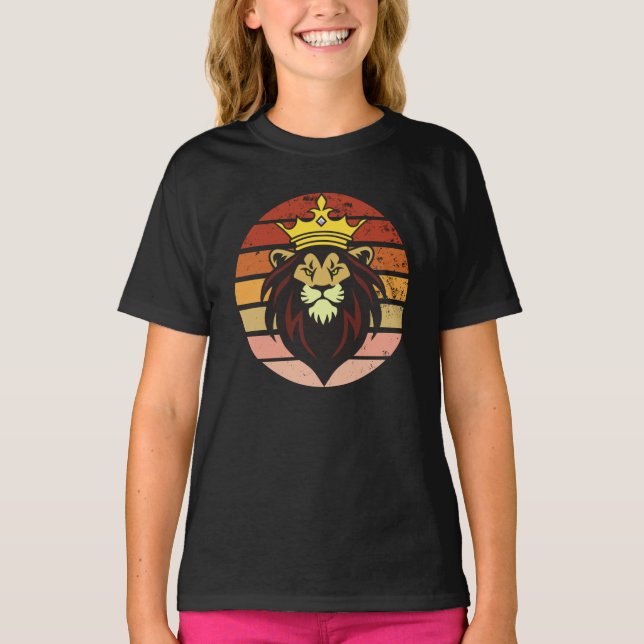 Camiseta del león retro vintage (Anverso)