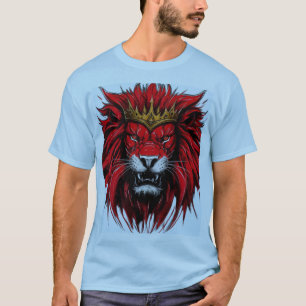 Camiseta del León Rojo Real - Rey del arte de la j