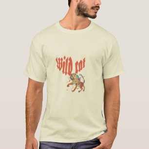 Camiseta del leopardo arcoiris "gato salvaje"
