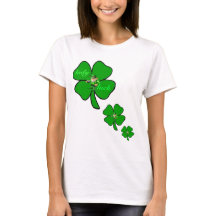 Camiseta del leprecon del trébol de la hoja de la
