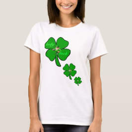 Camiseta del leprecon del trébol de la hoja de la