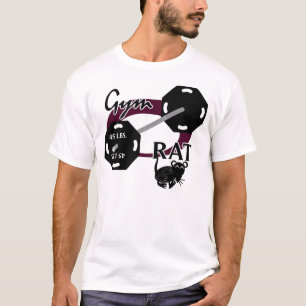 Camiseta del levantamiento de pesas de la rata del