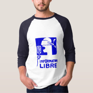 camiseta del libre de la información