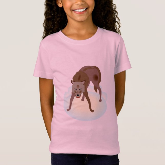Camiseta del lobo de los niños (Anverso)