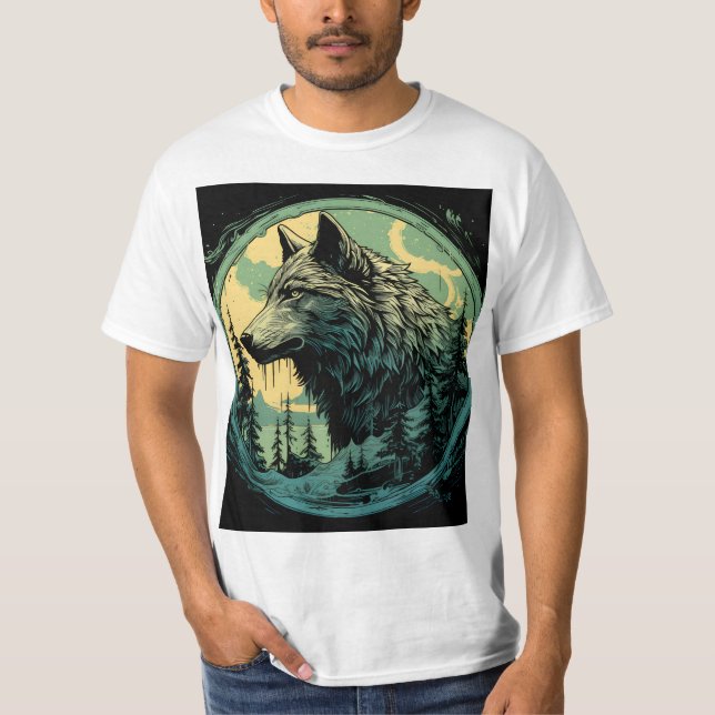 Camiseta del lobo del espíritu salvaje - Anima sil (Anverso)