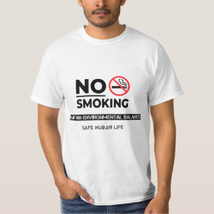 Camiseta del logo para no fumar para el hombre