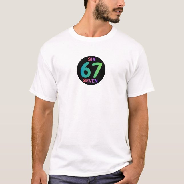 Camiseta del logo viral meme Six Seven 67 (Anverso)