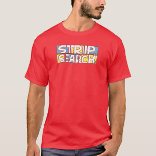 Camiseta del logotipo de la búsqueda de la tira
