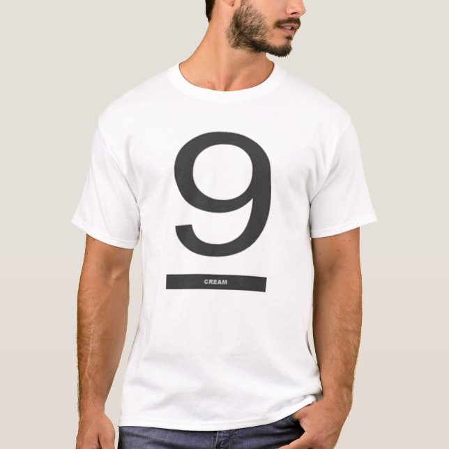 Camiseta del logotipo de la crema 9 (Anverso)