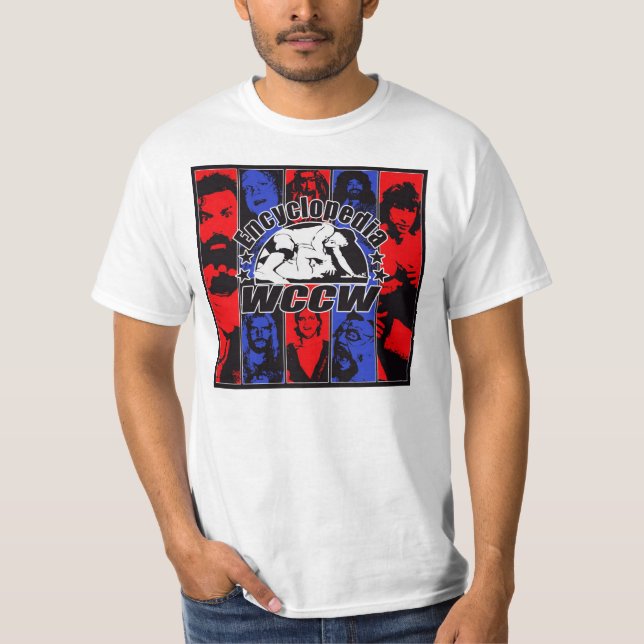 Camiseta del logotipo de la enciclopedia WCCW (Anverso)