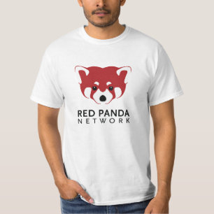Camiseta del logotipo de la panda roja unisex